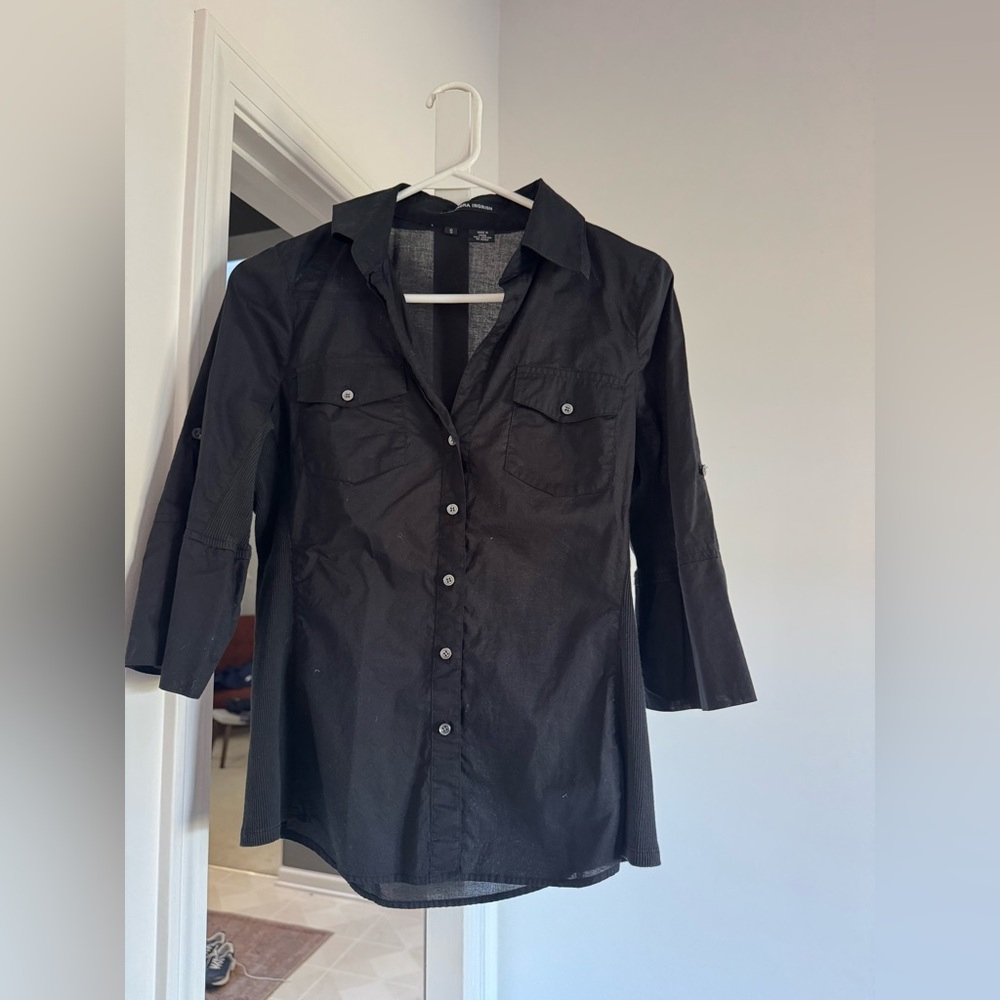 Sandra Ingrish Classic Black Cotton Shirt